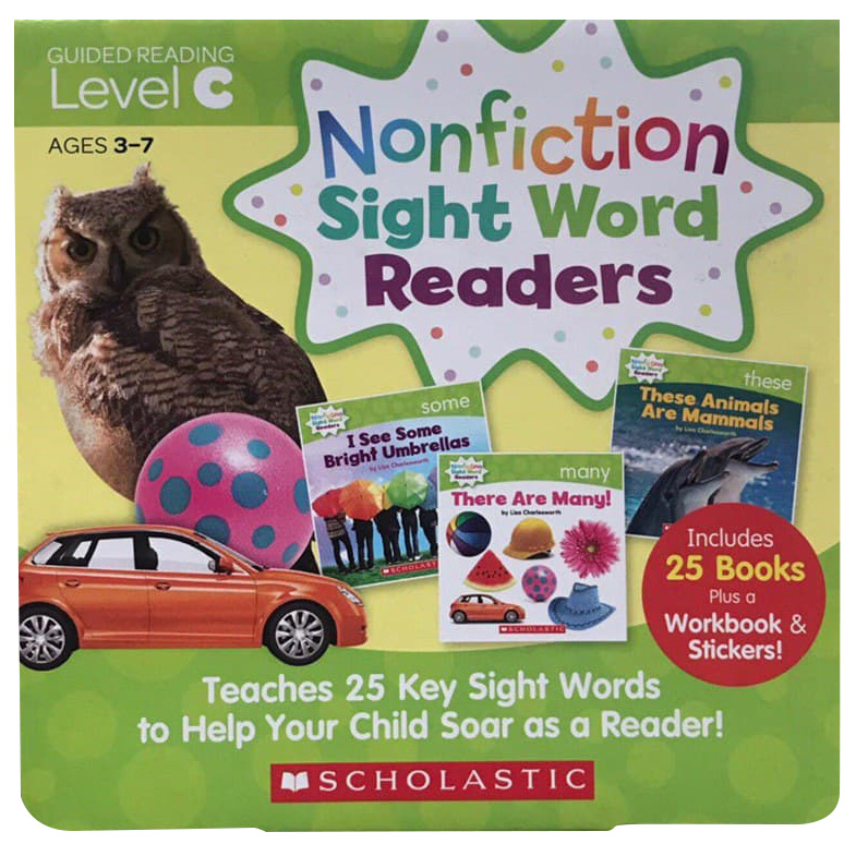 Nonfiction Sight Word Readers - Parent Pack: Guided Reading Level C (Teaches 25 Key Sight Words to Help Your Child Soar as a Reader)