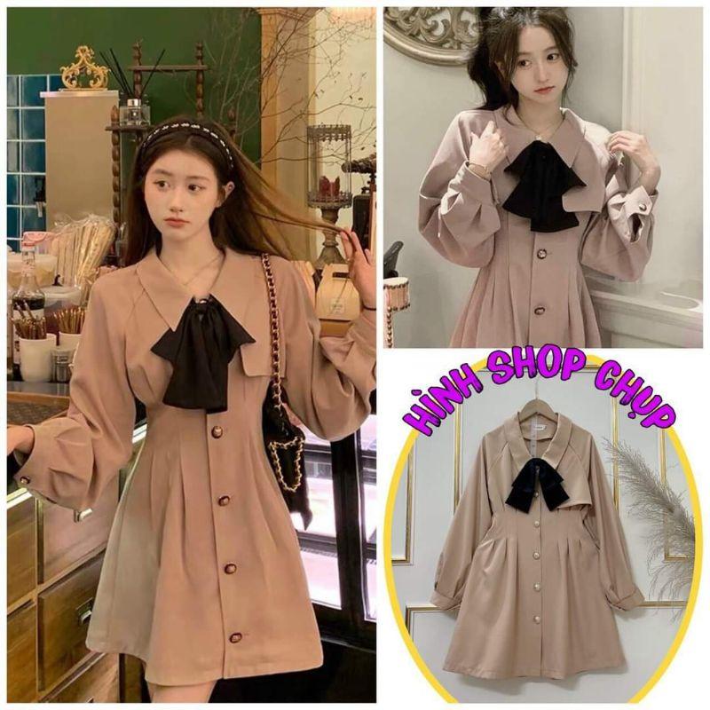 ĐẦM XÒE TAY DÀI PHỐI NƠ XINH XẮN