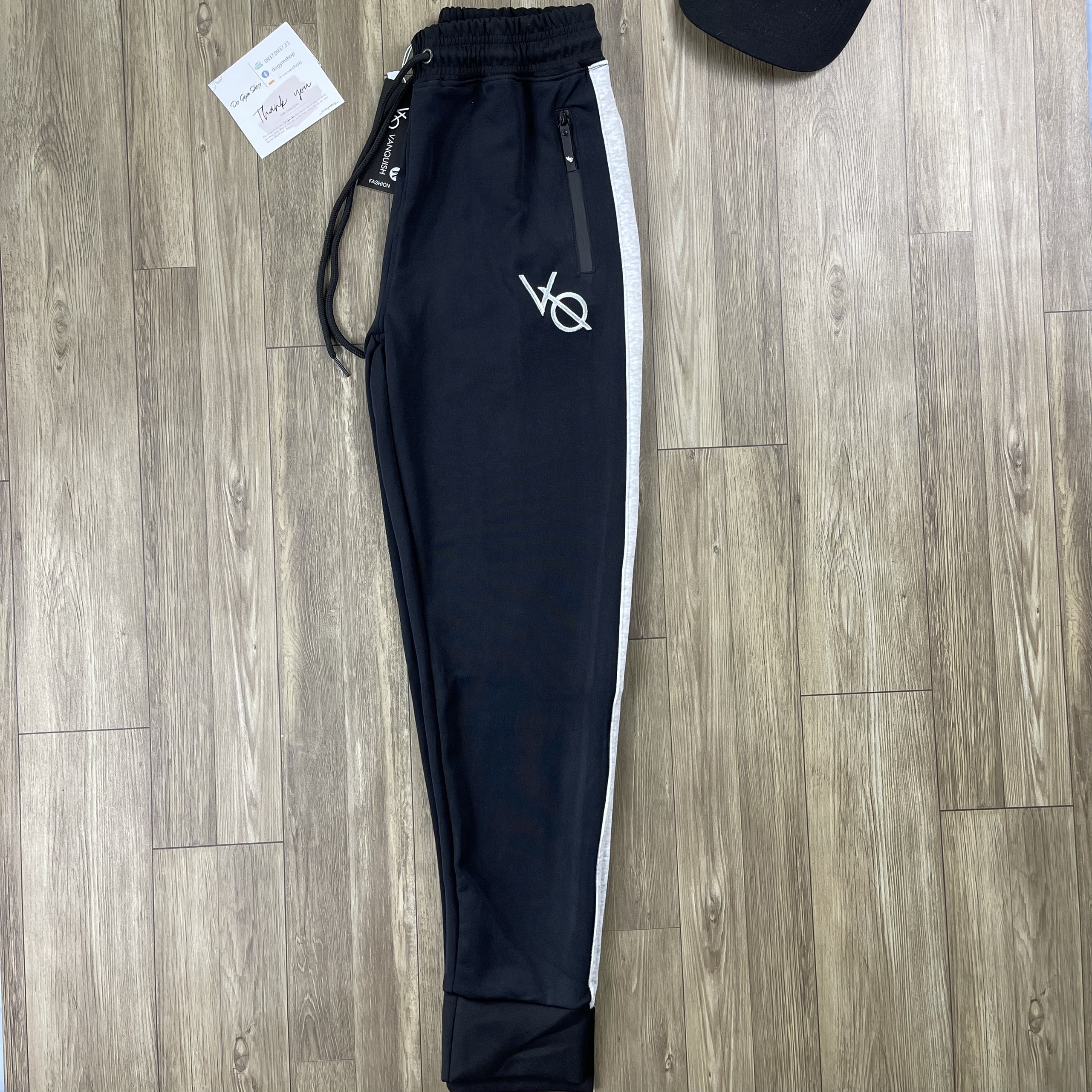 Quần dài tập gym nam DO GYM SHOP form ôm body, thun polyester không xù lông