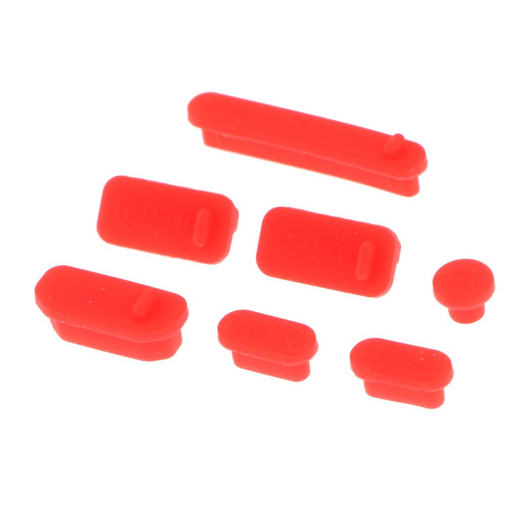 2x1Pcs USB HDMI Audio Port Dustproof Plug Cover Stopper for PC Red