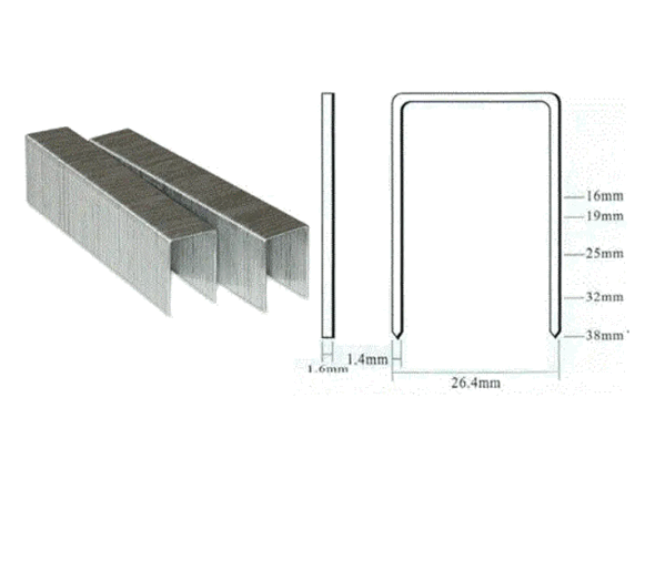 Đinh công nghiệp cao cấp - Đinh U - Đinh ghim 1006J - 1008J - 1010J - 1013J - Hộp 5000 đinh thép mạ kẽm chống gỉ