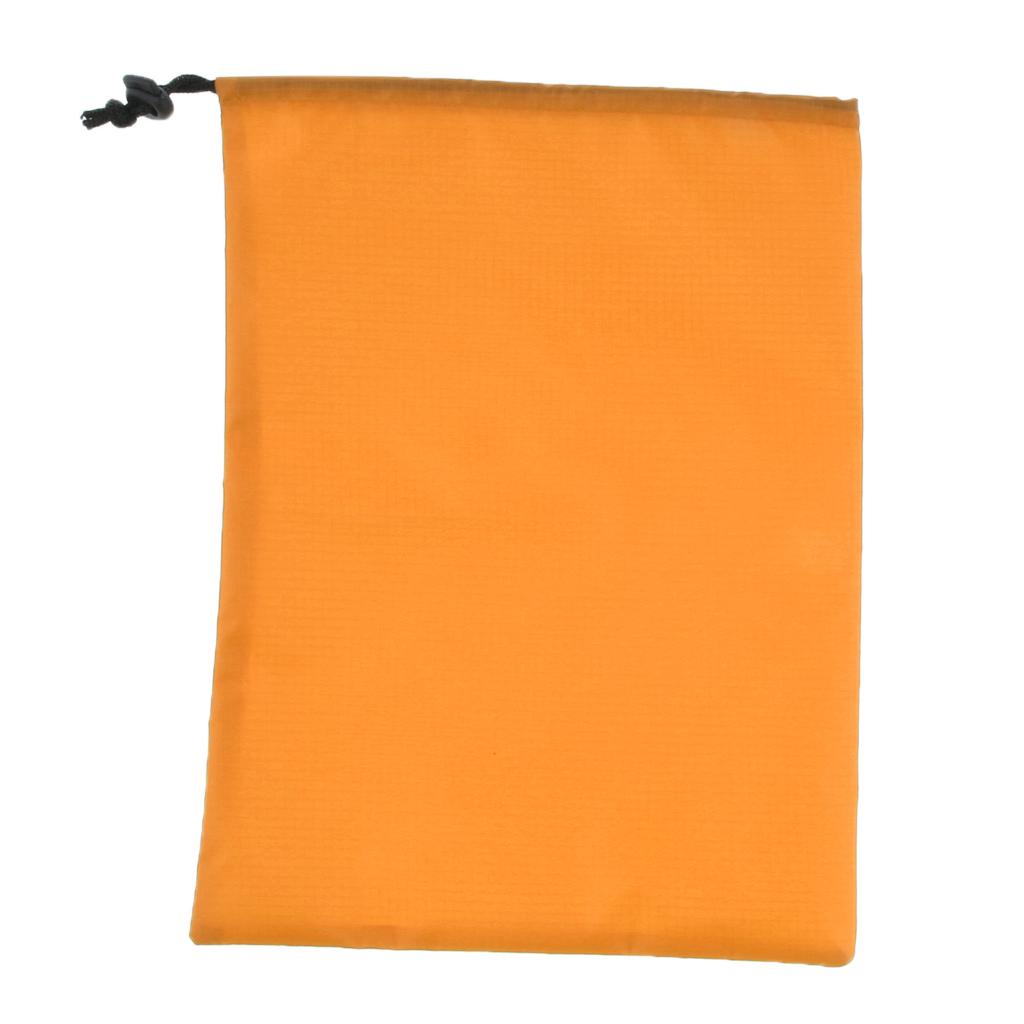 2xWaterproof Drawstring Storage Bag Stuff Bag for Clothes Shoes Orange