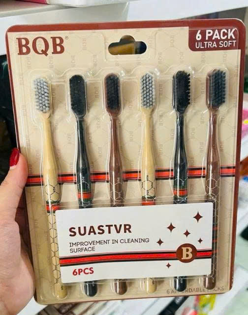 [KoSuyTu] Set 6 Bàn Chải Đánh Răng Lông Mềm BQB - Đầu Tư Cho Nụ Cười Sáng!