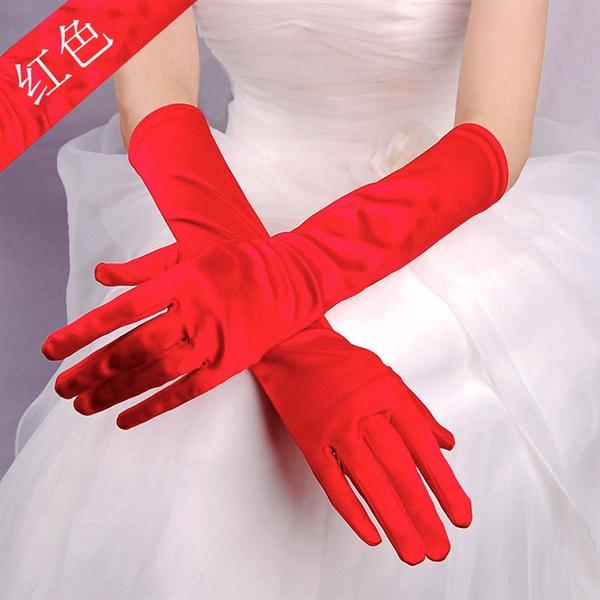 Găng tay phi co dãn dài 37cm màu đỏ