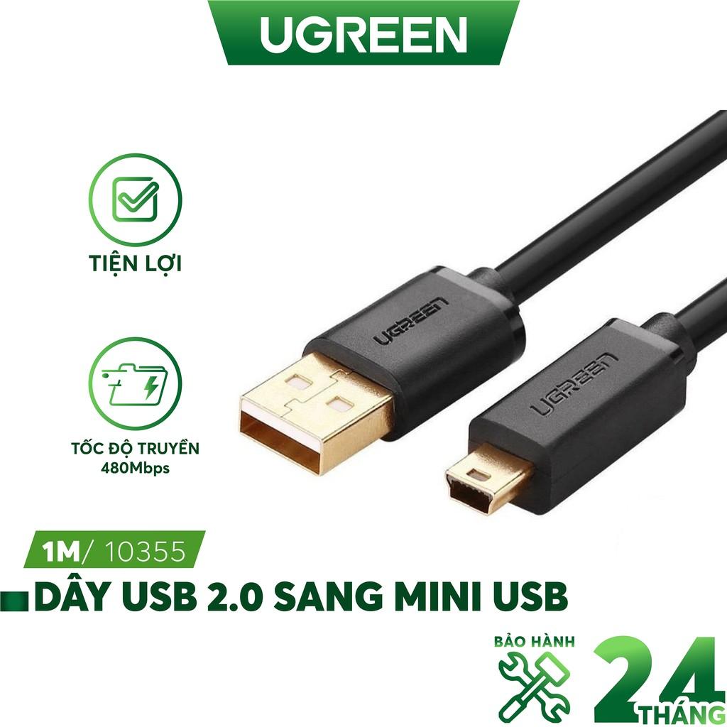 Cáp Sạc Usb 2.0 Sang Mini Usb Độ Dài Từ 0.25 - 3M Ugreen Us132 - Hàng Chính Hãng - 1M 10355