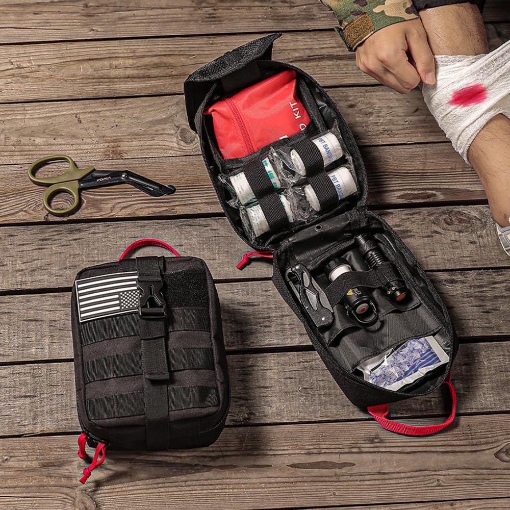 First Aid Bag Pouch Emergency Outdoor Survival Tools Storage Bag for Camping Hiking Mountaineering Climbing Rescue