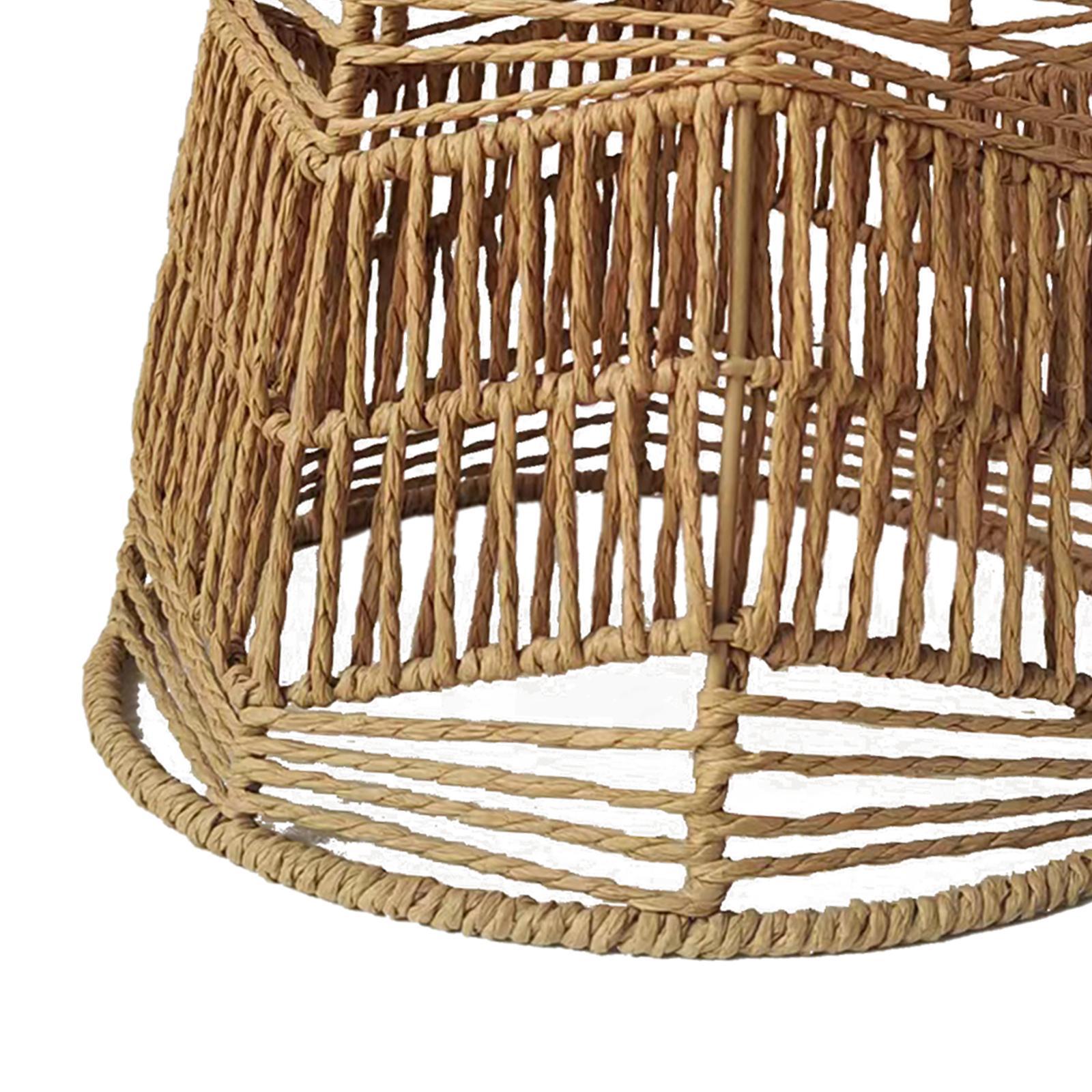 Woven Pendant Lamp Shade Rustic Ceiling Pendant Light Shade Chandelier Cover