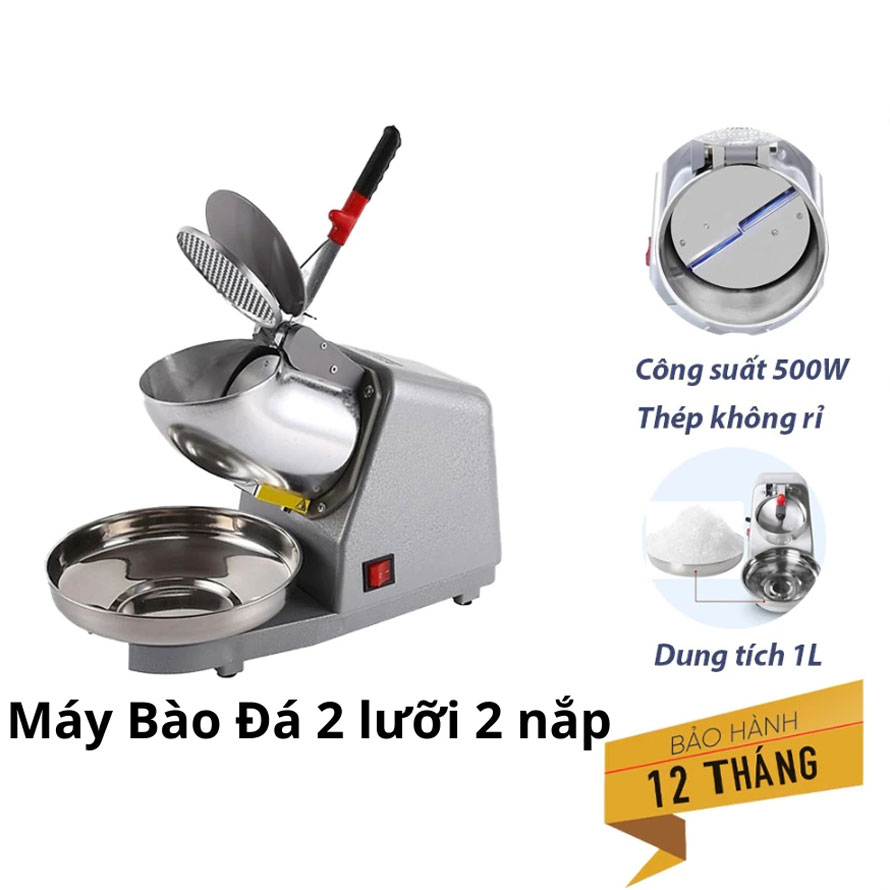 Máy bào đá 2 lưỡi 2 nắp 500W Yili DR-207 hàng chính hãng