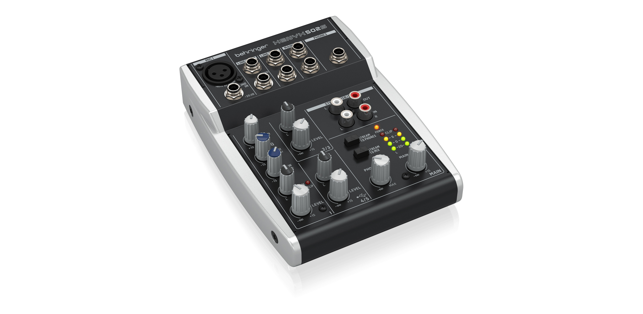 XENYX 502S Analog Mixer Behringer 5 kênh tích hợp USB Streaming Interface | Mixer cơ Behringer XENYX 502S - Bàn mixer mini - HÀNG CHÍNH HÃNG