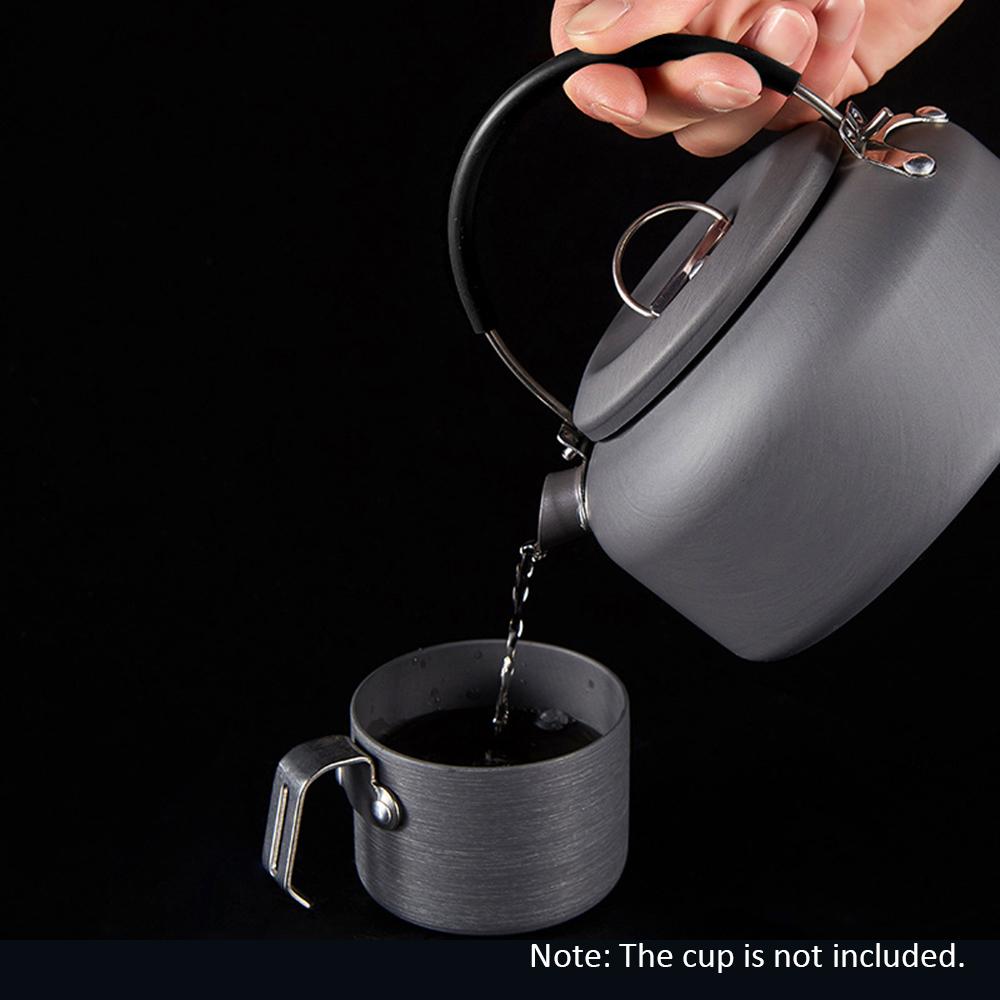 0.8L/1.4L Outdoor Lightweight Aluminum Teapot Kettle Coffee Pot for Camping Hiking Backpacking