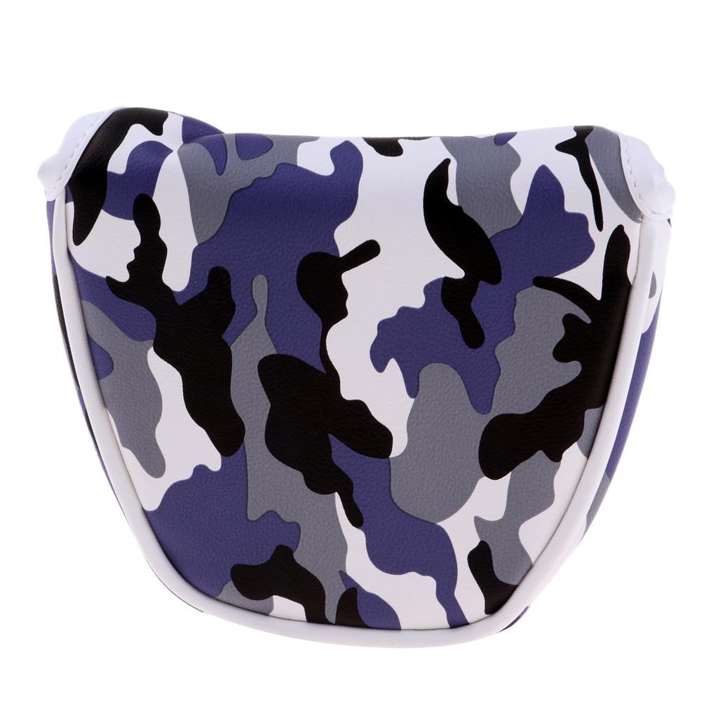 2Pcs Replacement Golf Mallet Putter Head Cover Headcover With Magnetic Closure