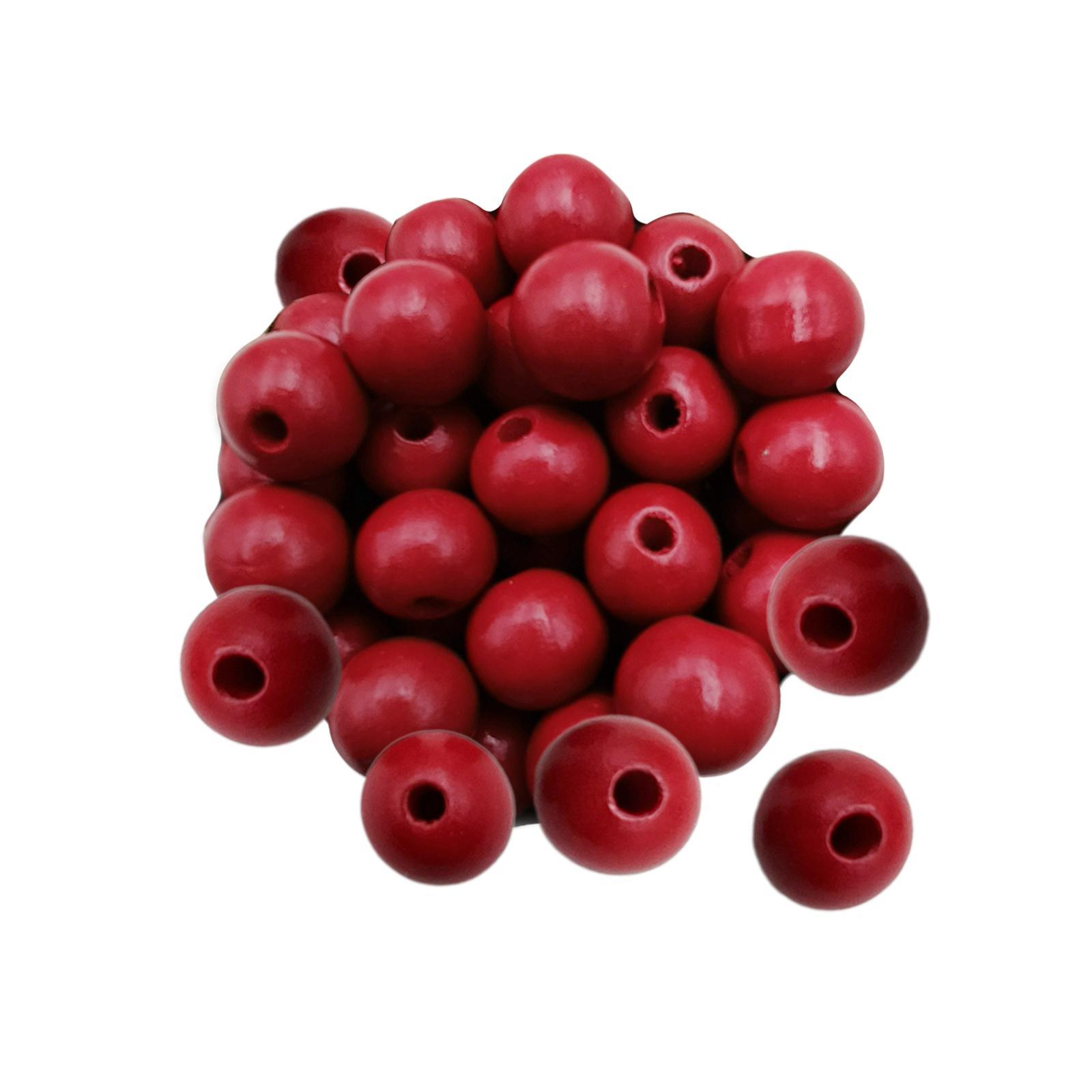 Wood Beads Unfinished Round Colorful Spacer Beads Wooden Beads for Crafts DIY Halloween