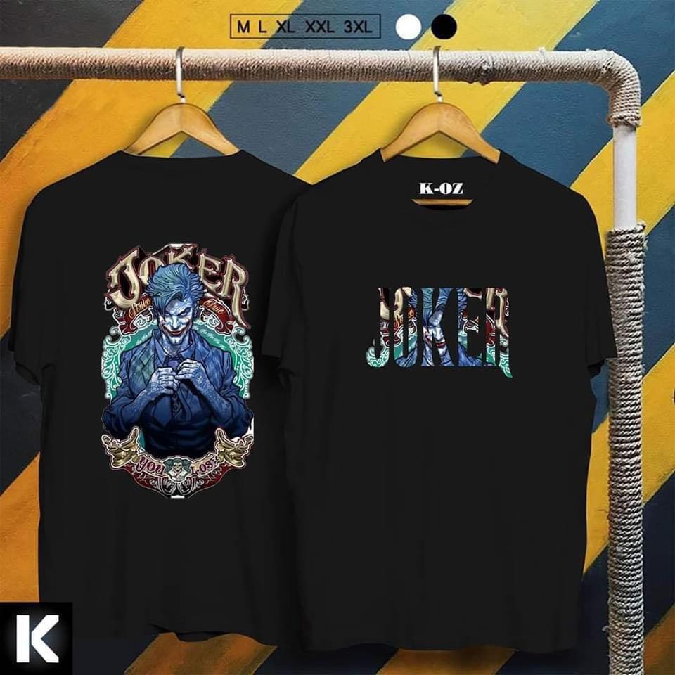 ÁO THUN UNISEX COTTON JOKER XANH TAY VỊN CÀ VẠT