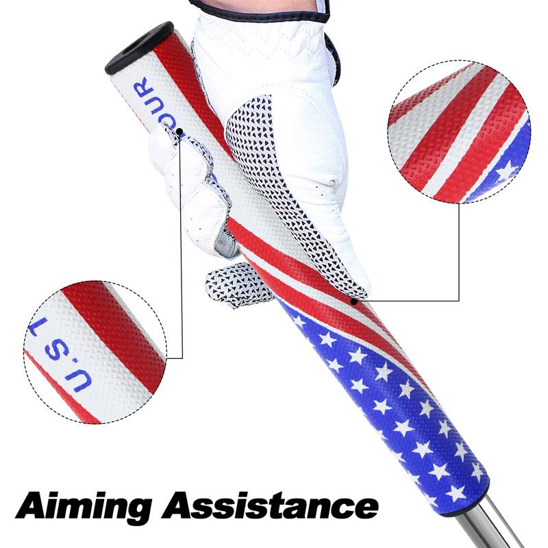 CRESTGOLF Putter Grip Grips DU LỊCH MỸ Golf Flag Putter Grips PU Golf Club Grips Antiskid Golf Grip Color: Size 3.0