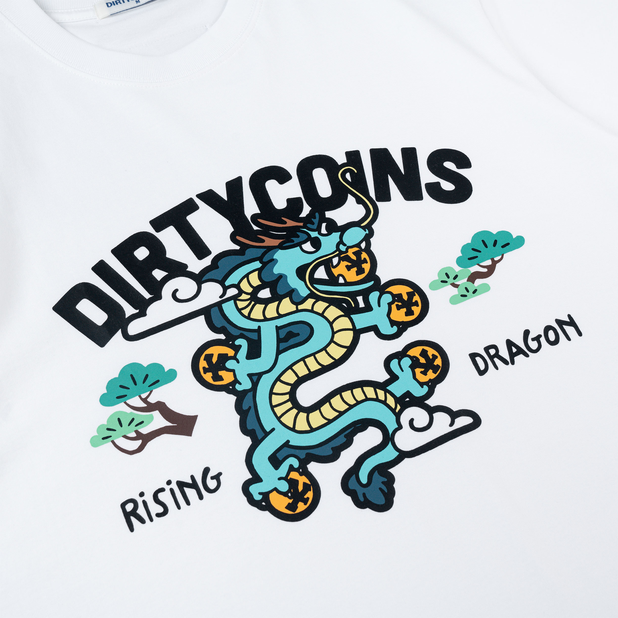 Áo Thun DirtyCoins Rising Dragon T-shirt - White