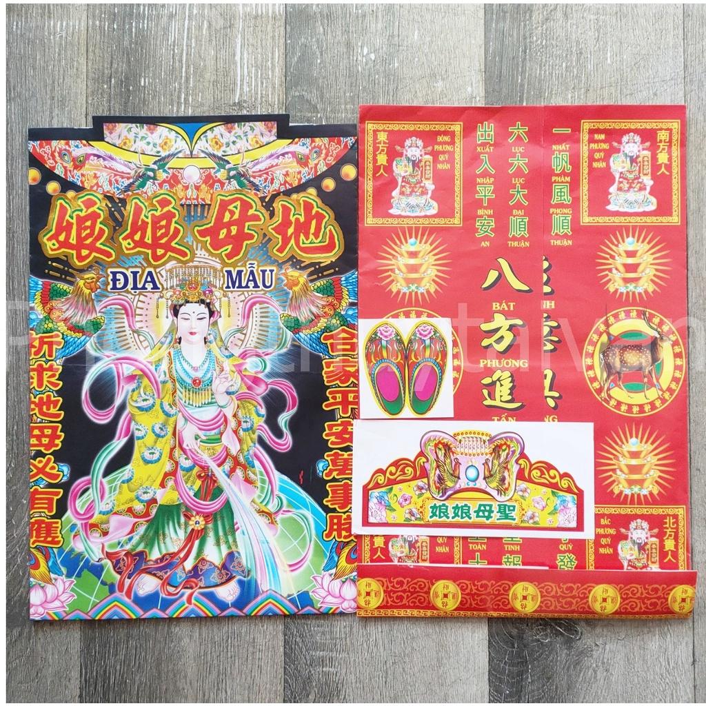 Giấy cúng Địa Mẫu -bộ phối sẳn đầy đủ thờ cúng