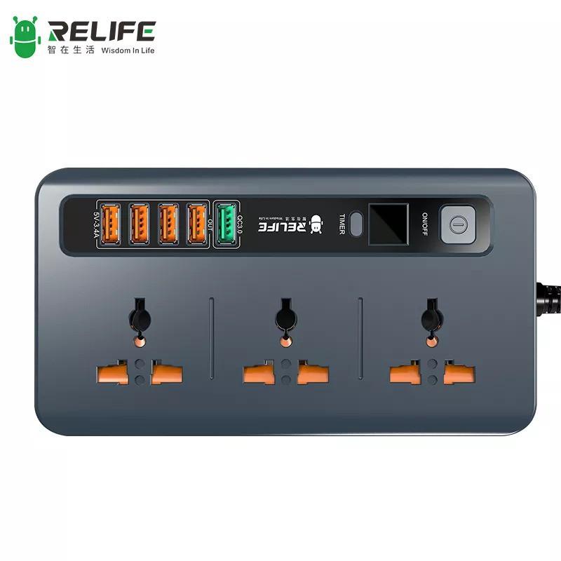 Ổ cắm điện RELIFE 3 ổ cắm, 5 cổng USB sạc điện thoại