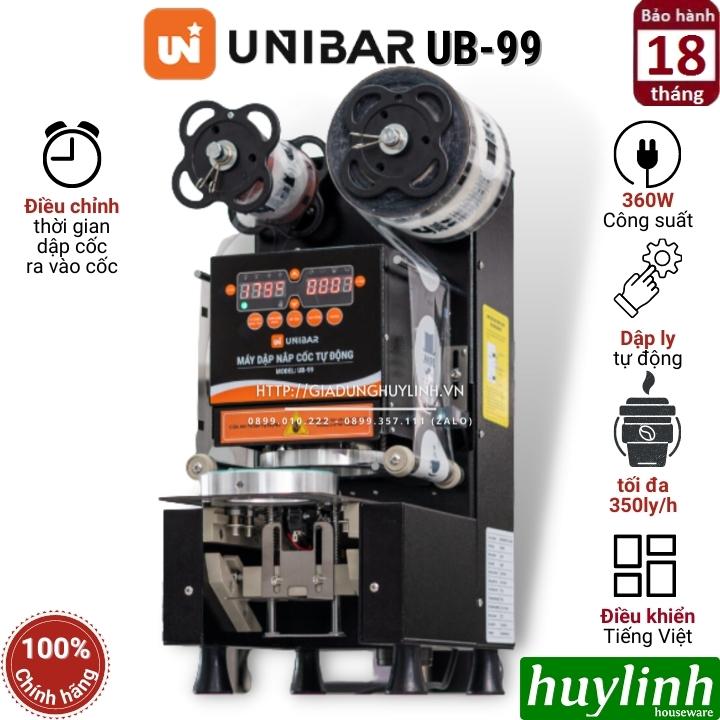 Máy dập ép miệng cốc ly tự động Unibar UB-99 - Hàng chính hãng