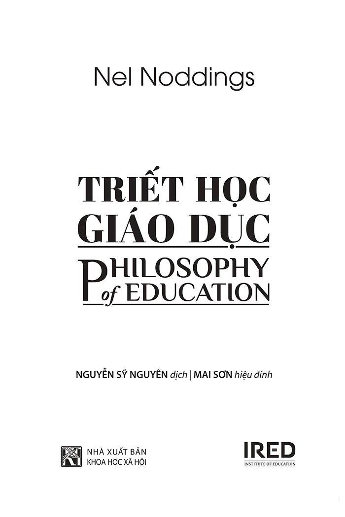 Triết Học Giáo Dục - Philosophy Of Education (Tái Bản 2023)
