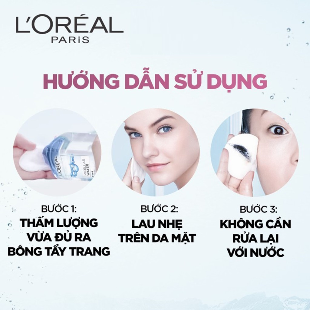 [L'OREAL PARIS] Nước Tẩy Trang Cấp Ẩm & Chống Lão Hoá Chuyên Sâu Revitalift Hyaluronic Acid Hydrating Micellar 400 ml