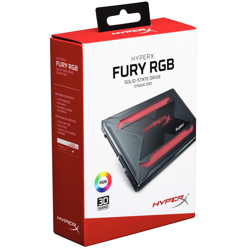 Ổ cứng SSD HyperX Fury RGB SSD 480GB SATA 3 2.5&quot; SHFR200/480G - Hàng Chính Hãng