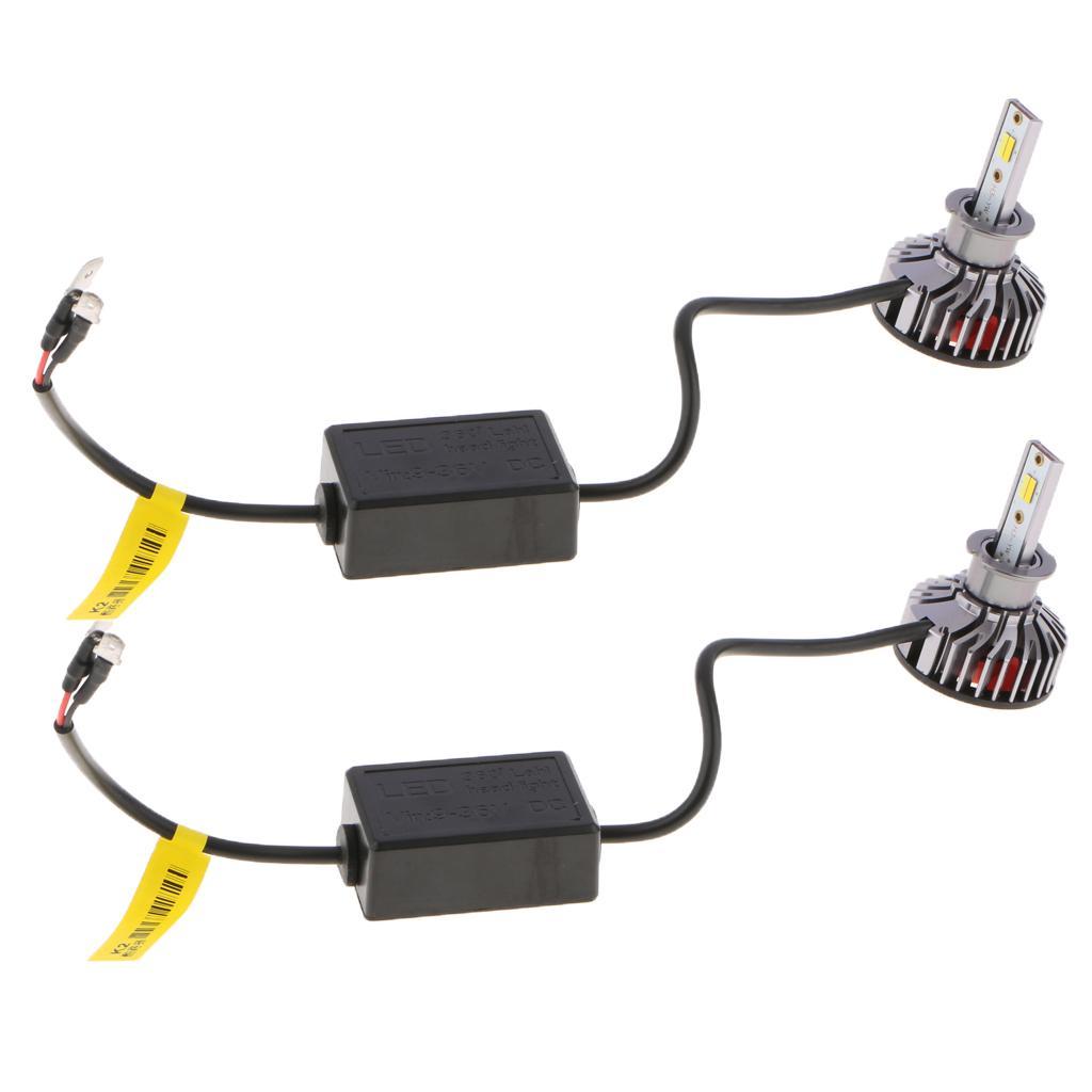 2X H3 3-color 6000K 3000K 4300K MINI LED Headlight Replacement Conversion Kit
