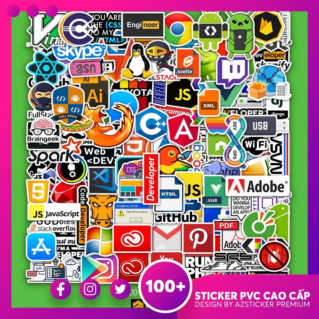 Sticker Hình Deverloper Lập Trình Viên Dán Máy Tính , Dán Laptop , Sticker Dán Điện Thoại , Sticker Dán Cho Dân IT