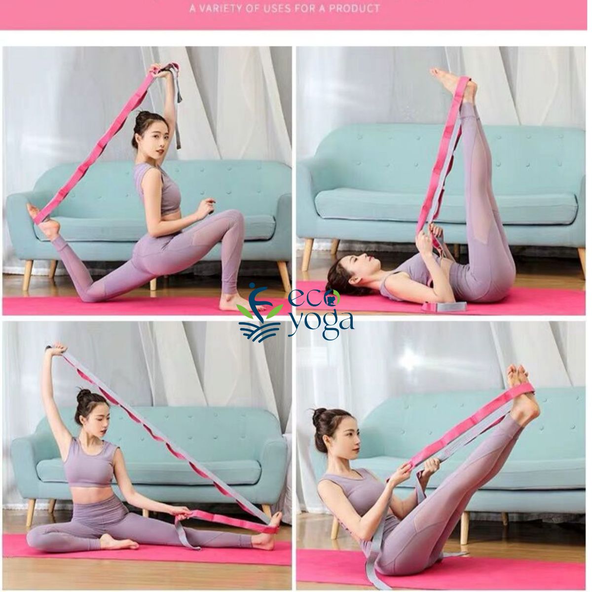 Dây tập xoạc dọc mở khớp háng yoga cotton dài 3m đa năng treo cửa , tập yoga giúp cơ thể dẻo dai, linh hoạt