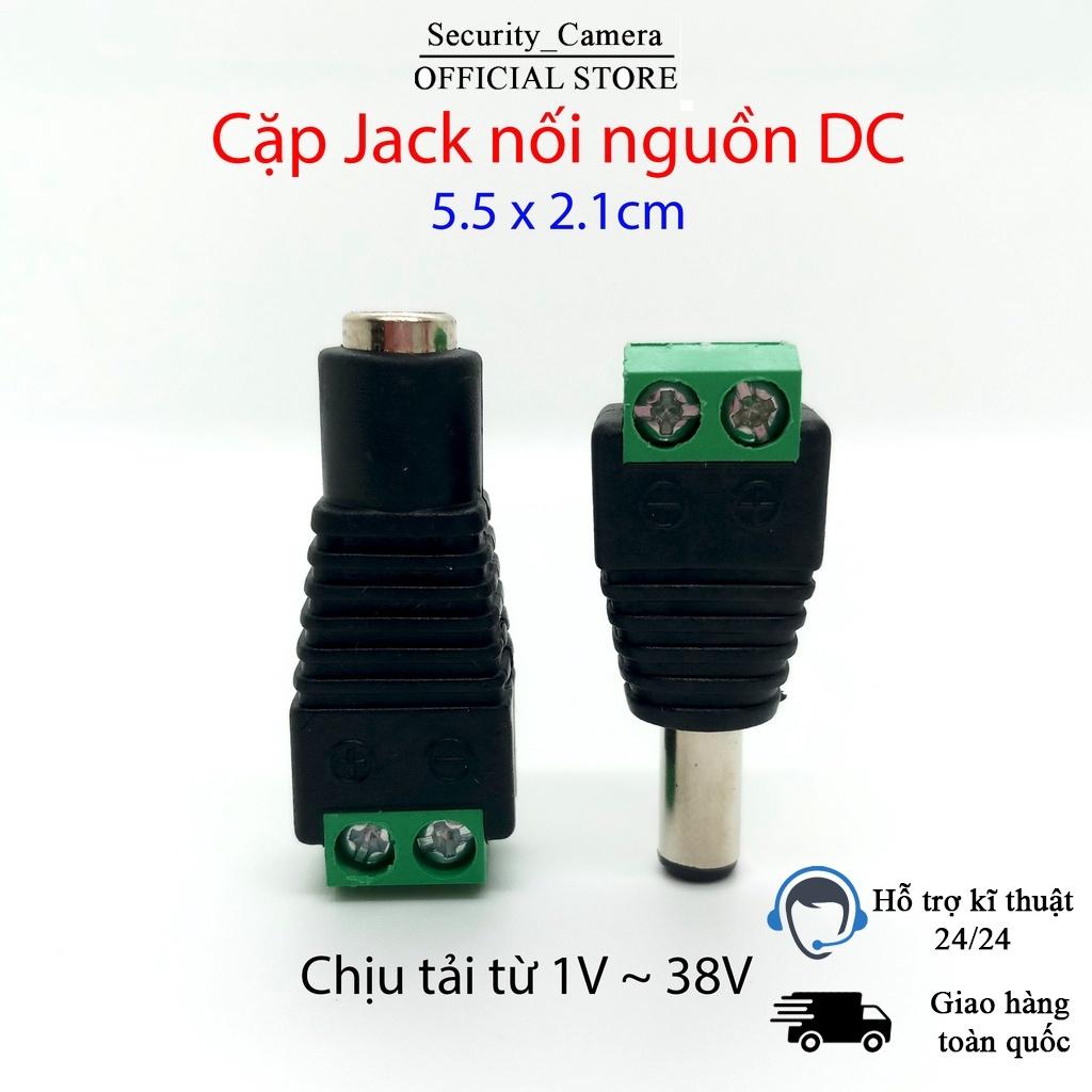Dc,Jack dc nối nguồn đực - cái,giắc nguồn dc vặn vít chuyên dùng nối cấp nguồn cho các thiết bị từ 1v - 40v