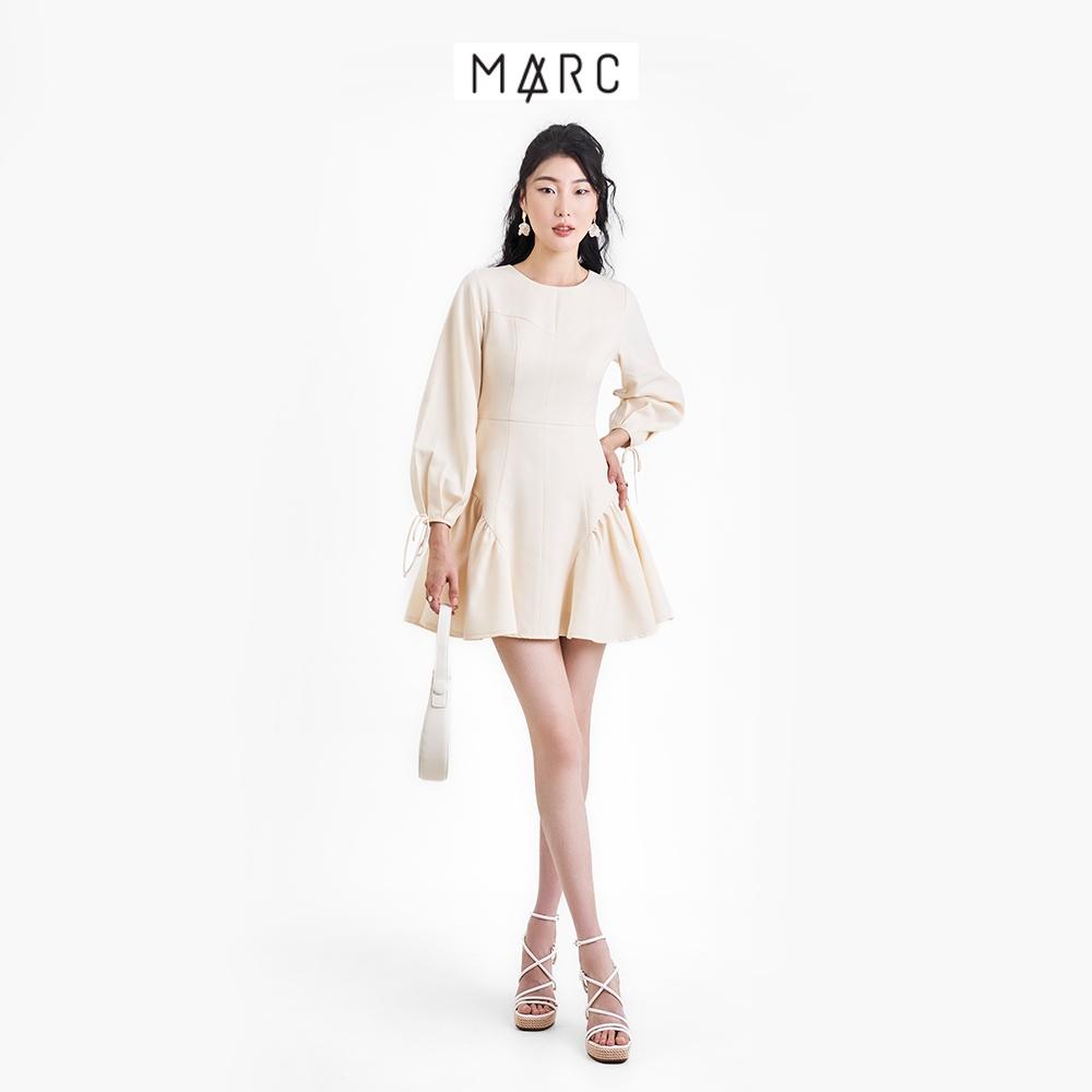 Đầm nữ MARC FASHION mini tay dài thắt nơ rả hông CBVH100522