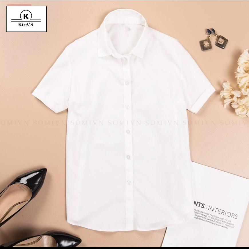 Áo sơ mi nữ ngắn tay công sở , chất liệu mềm mịn , ít nhăn , thiết kế trẻ trung AM99