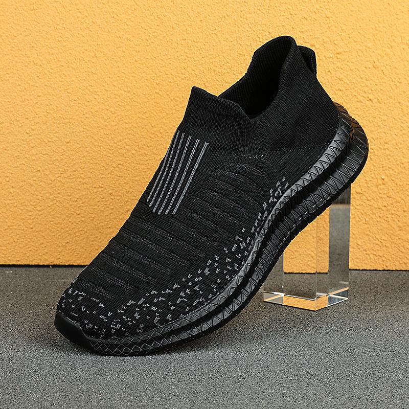 Mới 2022 Chạy Bộ Nam Đen Thoáng Khí Nam Giày Cổ Điển Thời Trang Thoải Mái Đi Giày Du Lịch Masculin Giày Color: Black Shoe Size: 8