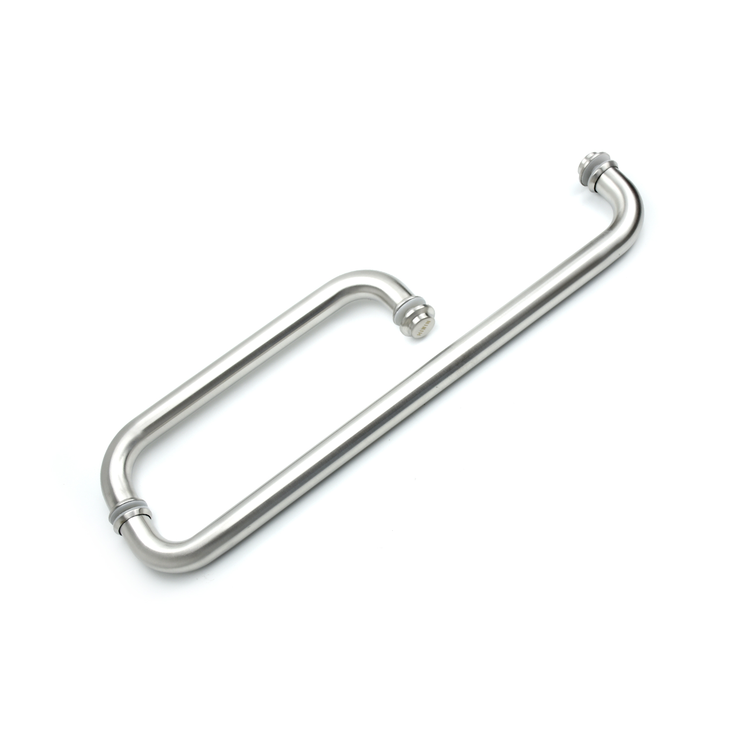 Tay nắm cửa vách tắm kính bo tròn inox 304 chống gỉ mặt mờ Hiwin HD-600
