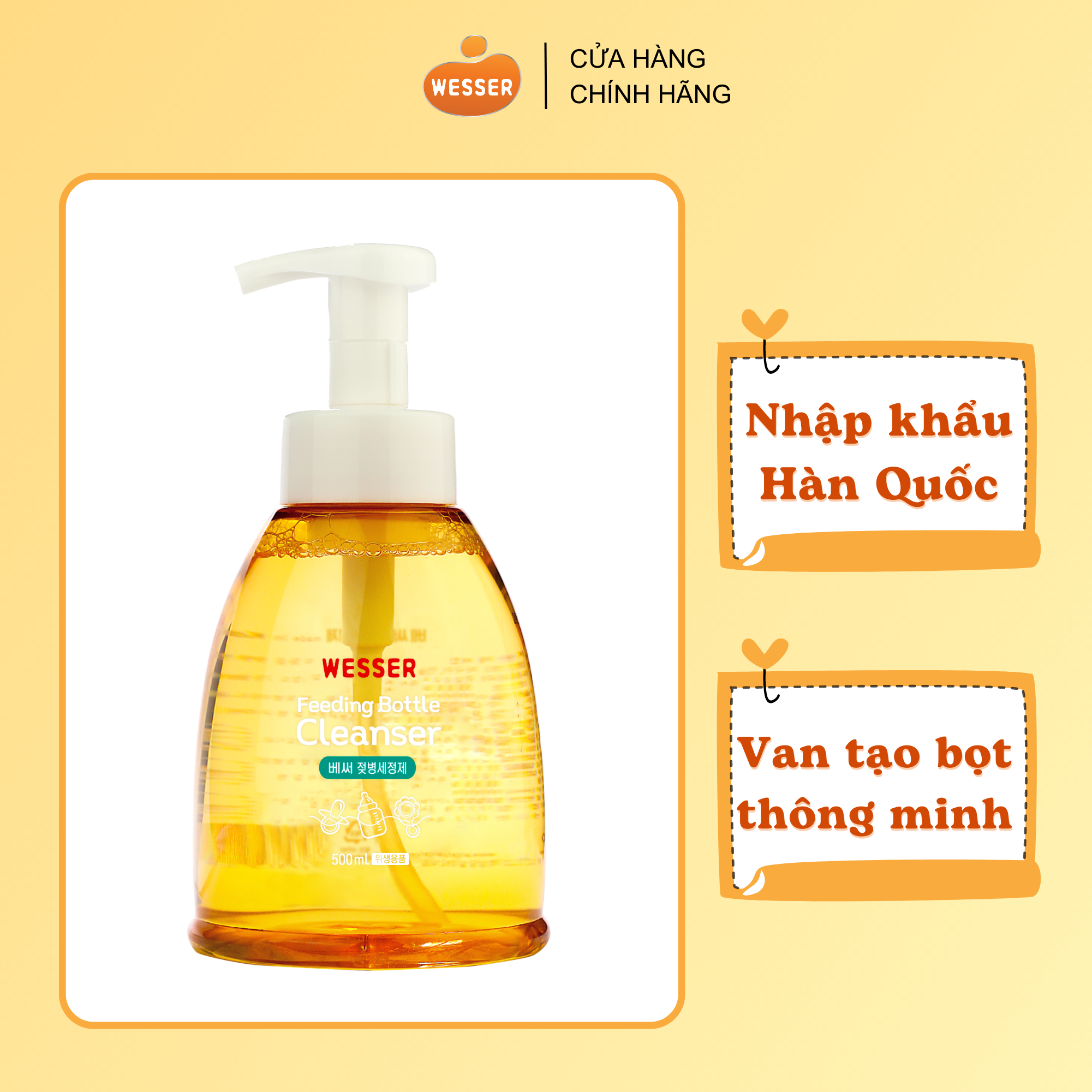 Nước rửa bình sữa Wesser