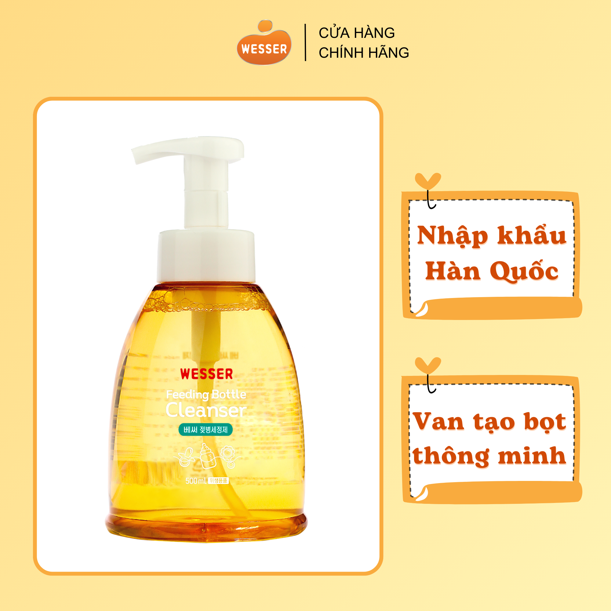 Nước rửa bình sữa Wesser (chai)