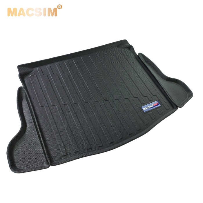 Thảm lót cốp xe ô tô Toyota Cross nhãn hiệu Macsim chất liệu TPV cao cấp màu đen trơn