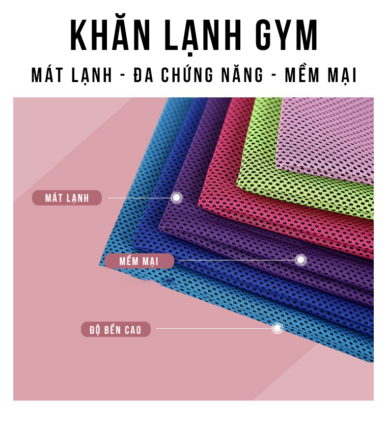 Khăn Lạnh Thể Thao Tâp Gym Siêu Mát, Thấm Hút Mồ Hôi Chống Nóng Đa Năng