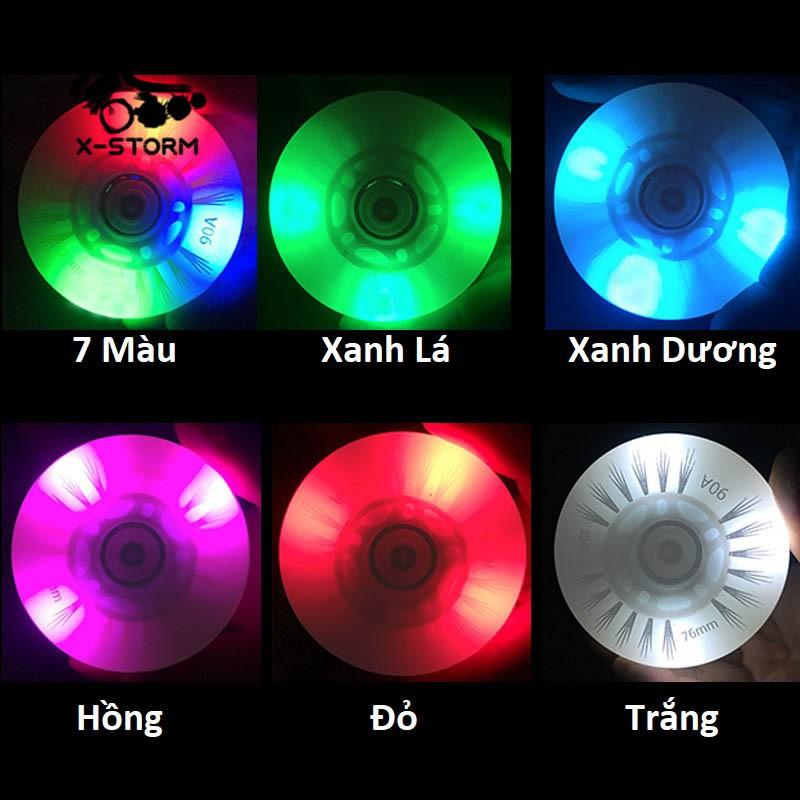 Bánh xe patin có đèn led , cao su có độ bám đường rất tốt