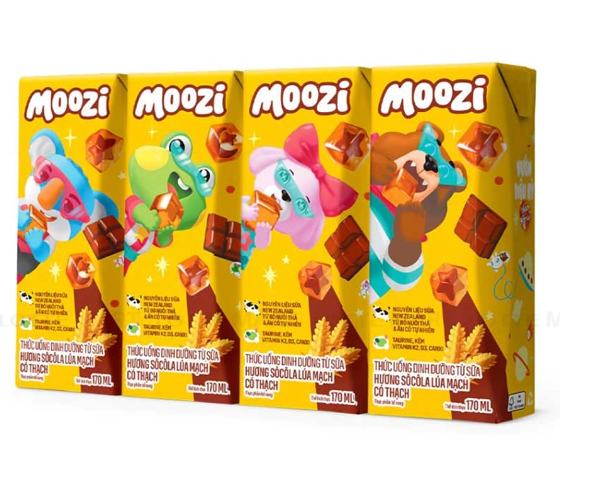 Thùng sữa Moozi sôcôla có thạch 170ml (48 hộp x 170ml)