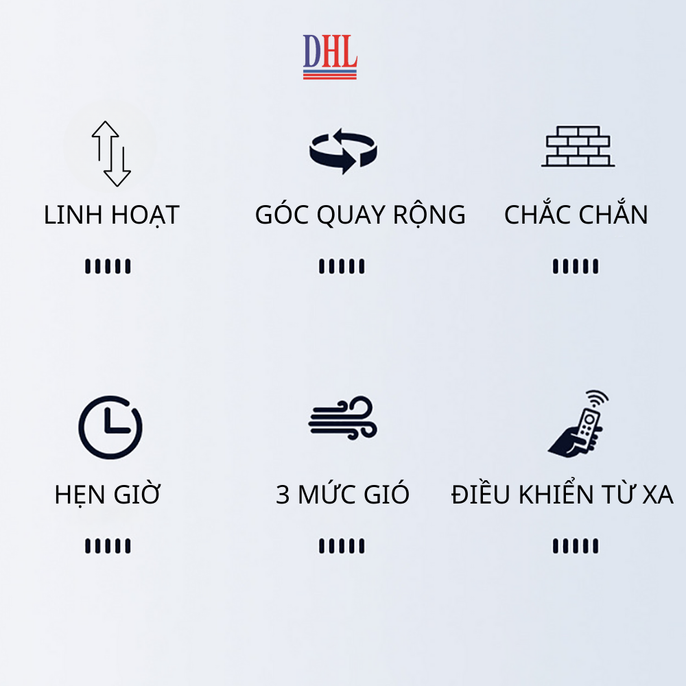 Quạt treo tường cao cấp Mitomo FTT-60HE, điều khiễn từ xa, hẹn giờ, công suất 60w mạnh mẽ - Hàng chính hãng