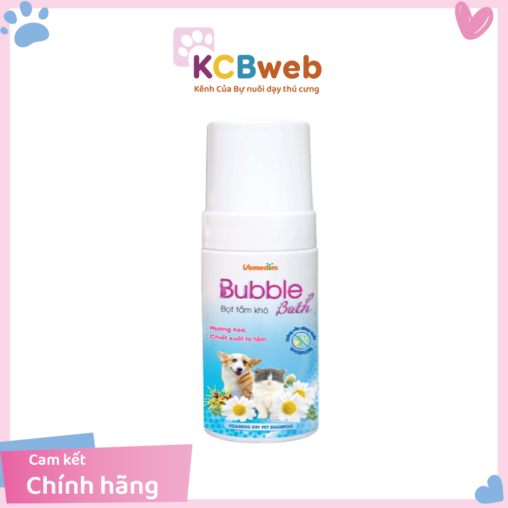 Bọt tắm khô Vemedim hương hoa cho chó, mèo