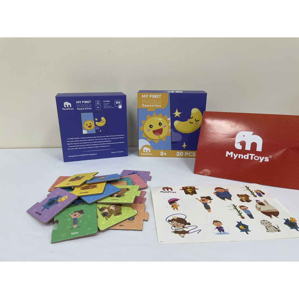 Đồ Chơi Xếp Hình MyndToys My First Puzzle - Opposites (Đối Lập) Dành Cho Các Bé Trên 2 Tuổi