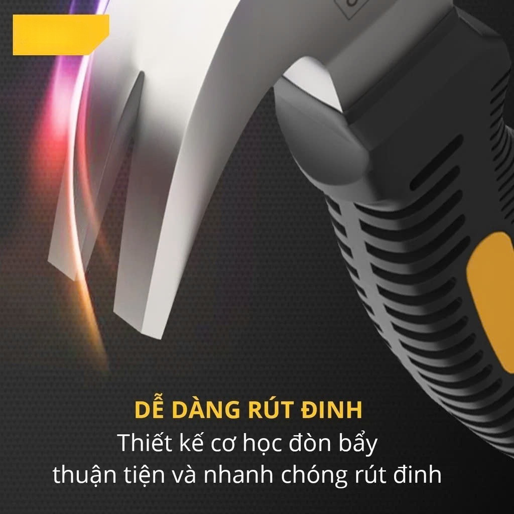 Búa Lùn Nguyên Khối - Đóng Đinh, Nhổ Đinh Dễ Dàng, Tiện Dụng - Nhỏ Gọn, Tay Cầm Bọc Cao Su - DL441008