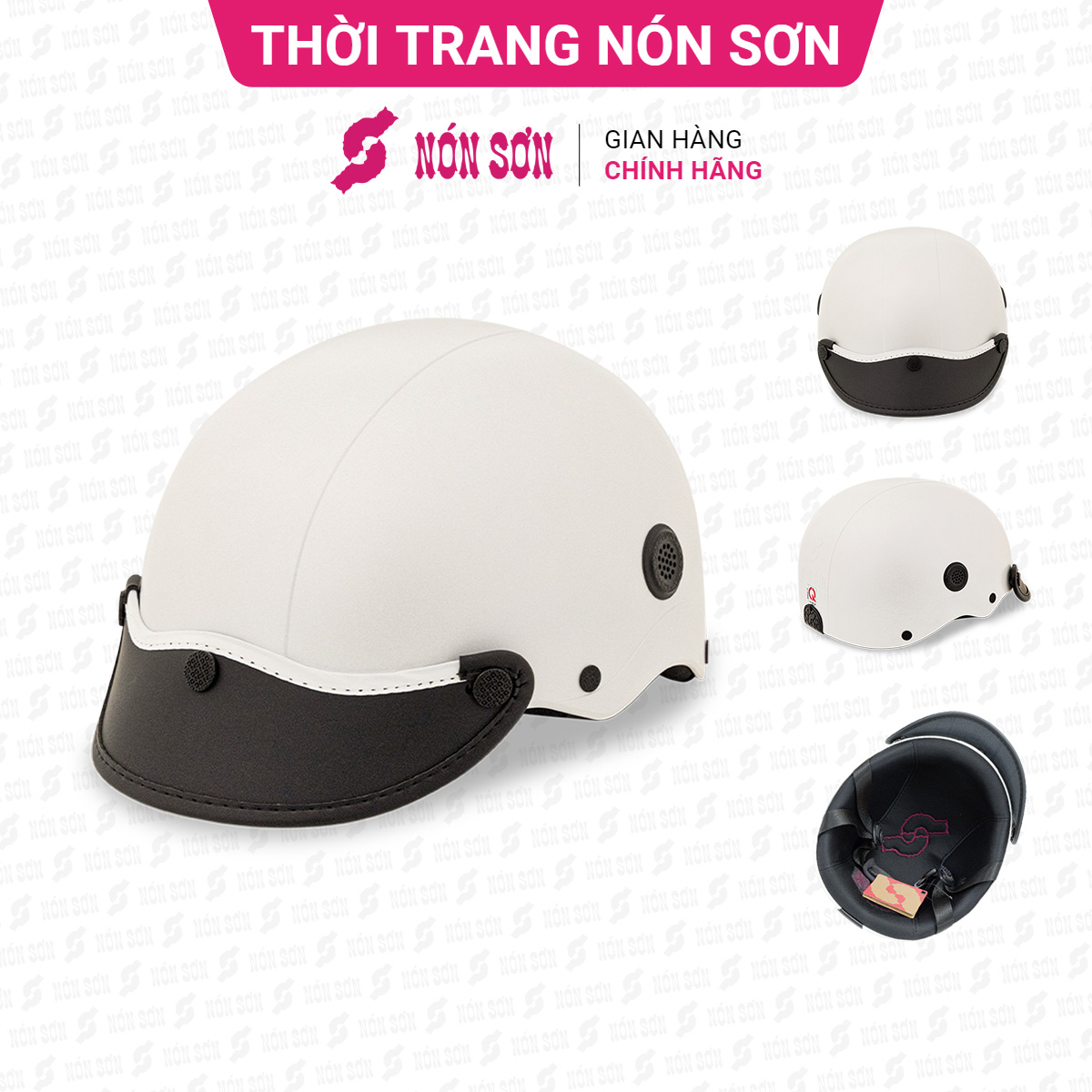 Mũ bảo hiểm nửa đầu lỗ thông gió chính hãng NÓN SƠN TG-XM180