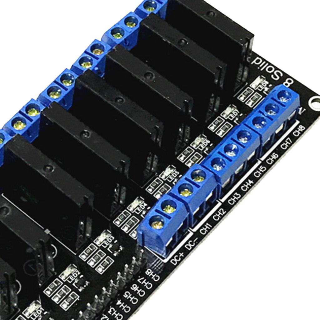 24V 8 Channel G3MB-202P Solid State Relay Module With Resistive Fuse 240V 2A Output