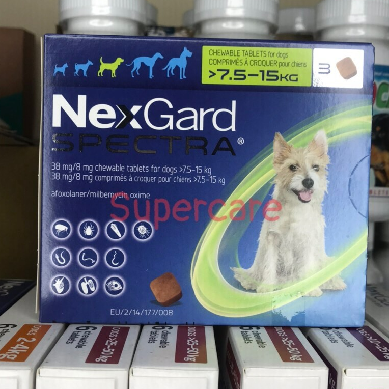 Một Hộp ( 3 viên) Nexgard Spectra Diệt Ve Chó 7,5-15Kg