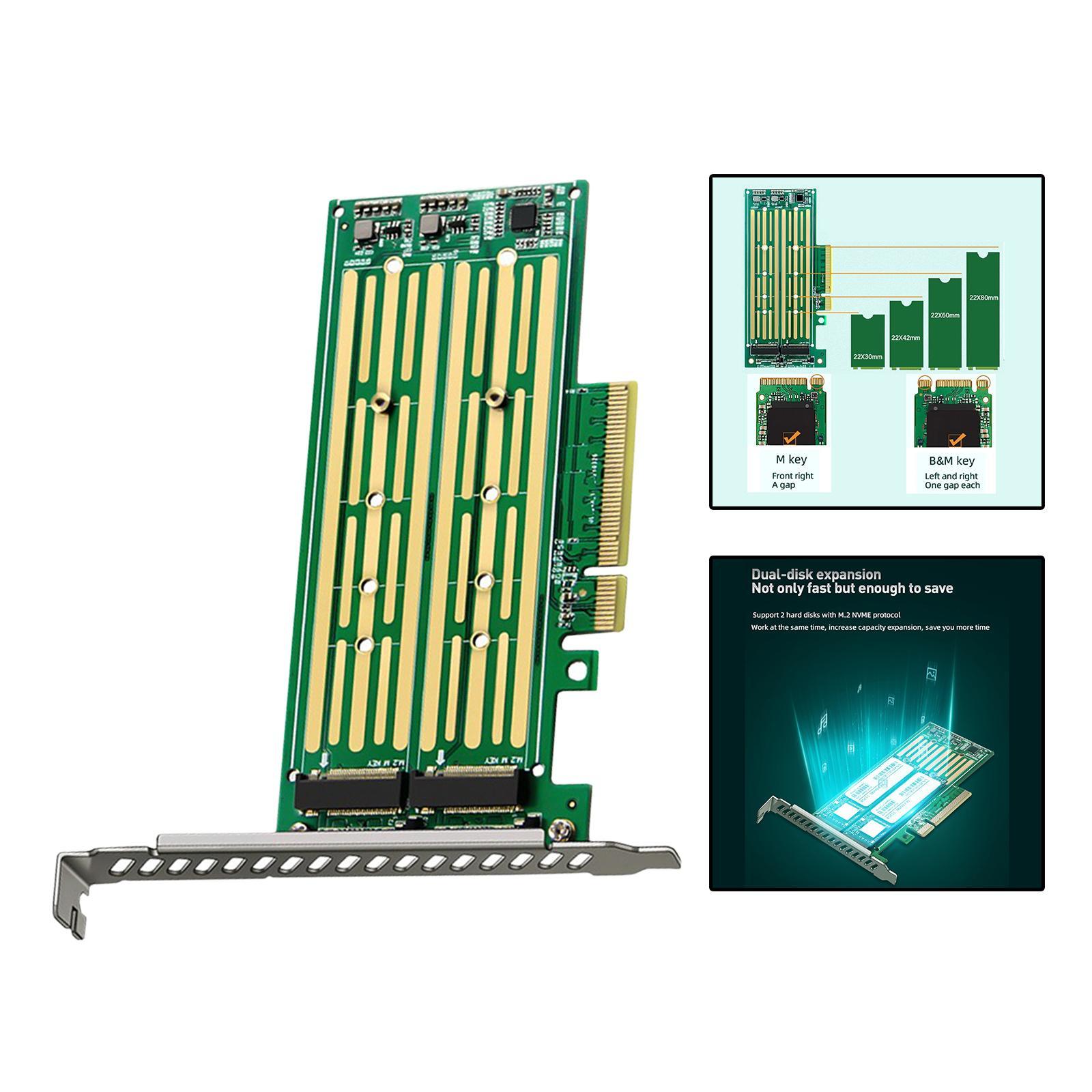 M.2  to Computer  Dual   x8 x16   Adapter Card