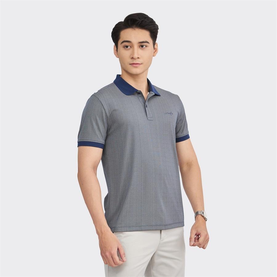 Áo polo nam ngắn tay ARISTINO phom Regular fit thoải mái, họa tiết dệt nam tính, ấn tượng - APS025S3