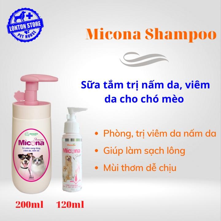 Sữa Tắm Micona Shampo - Phòng Nấm Da, Viêm Nang Lông Micona Shampo 120ml