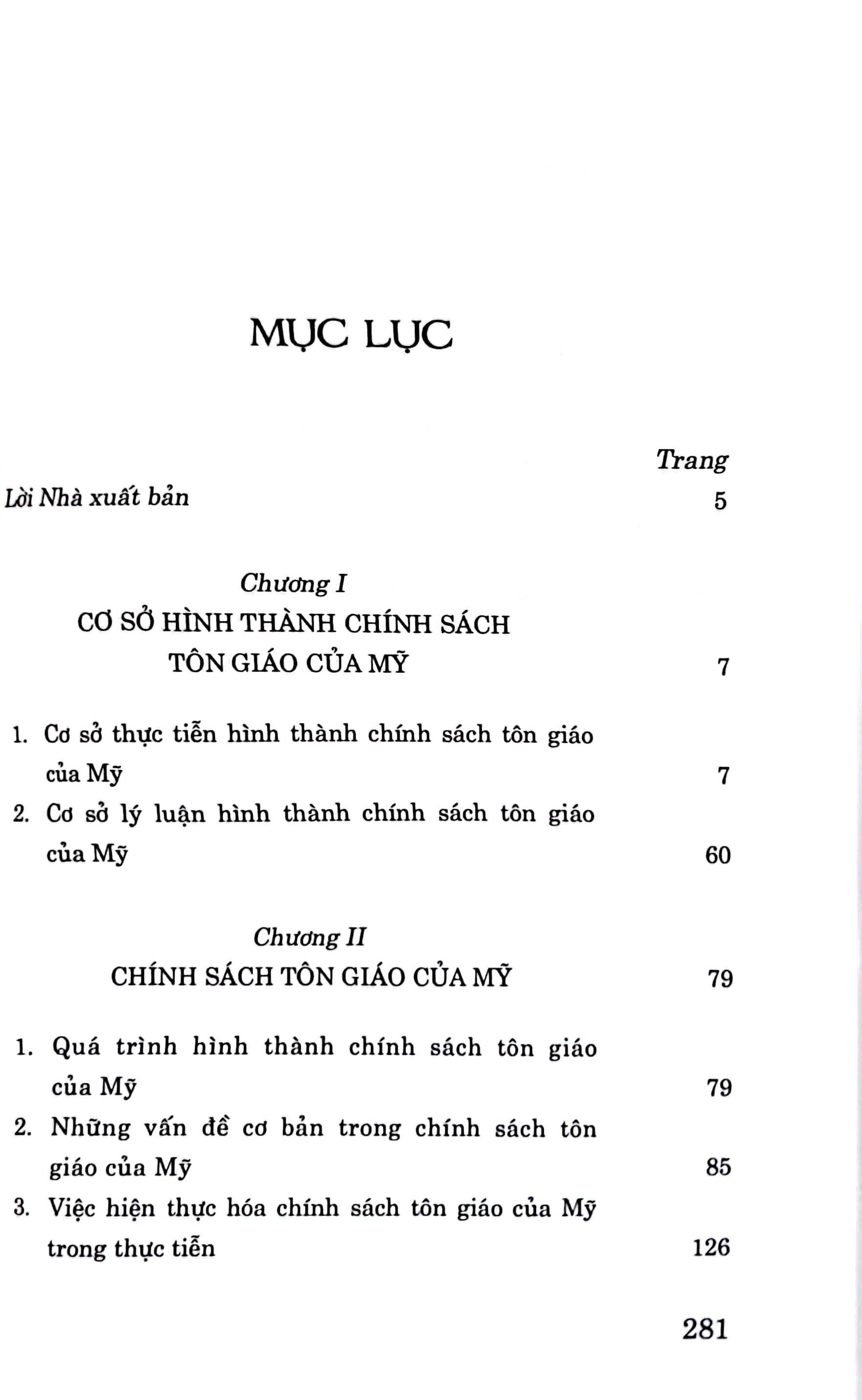 Chính sách tôn giáo của Mỹ và góc nhìn tham chiếu với Việt Nam (Sách chuyên khảo)